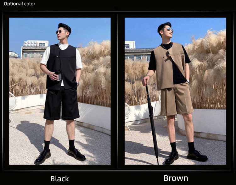 Internet celebrity easy Versatile ins Capris suit Vest