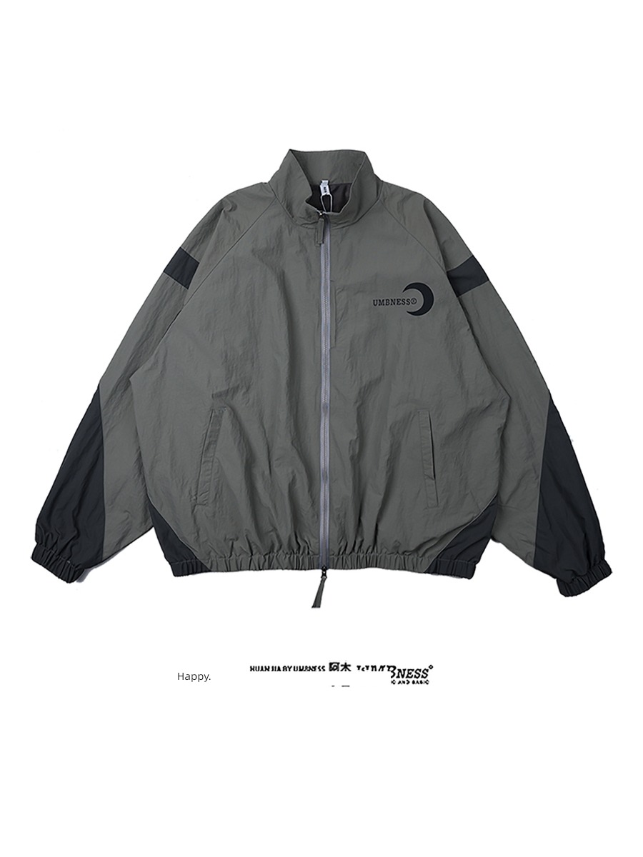 UMBNESS handsome stand collar easy Spring and summer loose coat
