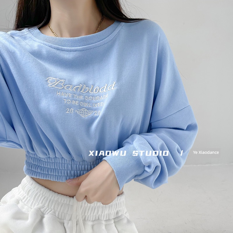 Sweater Europe and America Close your waist Exposed navel sir motion jacket