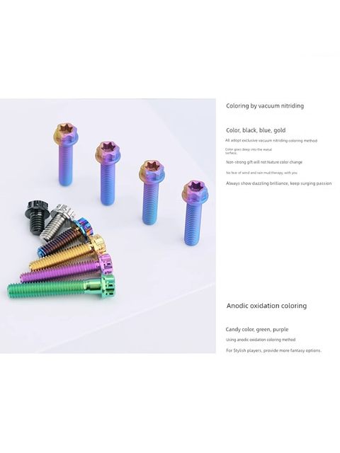 S-PARTS Stan M8 Standard Head A3 Series Titanium Alloy Screws Electric Motorcycle Modification Lock