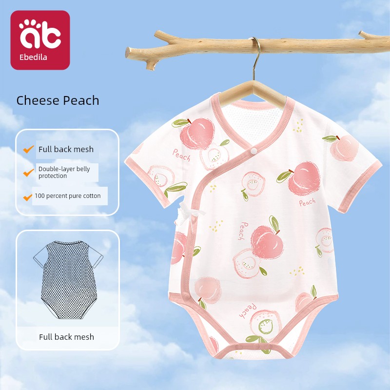 Onesie Clothes for Babies Summer Thin Romper Newborn Baby 0 to 3 Months Triangle Rompers Pure Cotton Jumpsuit — 4