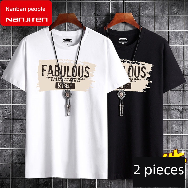 NGGGN man Chaopai Ice silk clothes Short sleeve T-shirt