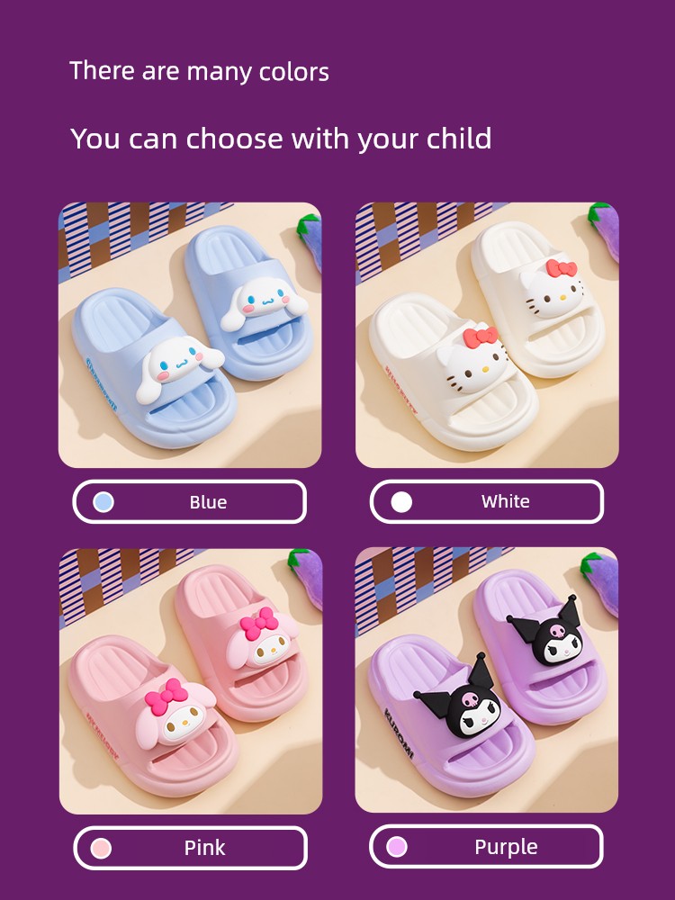 Sanrio Kidsren's Slippers 2026 Summer New Style Boys and Girls Baby Indoor Home Non-Slip Kidsren's Slippers — 2
