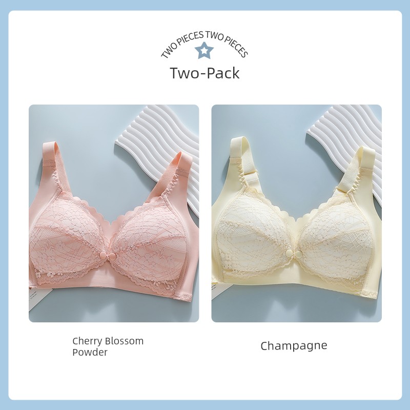 October Queen Front-Button Nursing Bra for Summer, Gathers and Supports Side Breasts, Special Maternity Bra for Breastfeeding during Pregnancy and — 6
