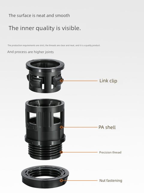 Brand new plastic corrugated pipe fittings AD10AD13AD15.8AD18.5AD21.2 Nylon hose quick fittings