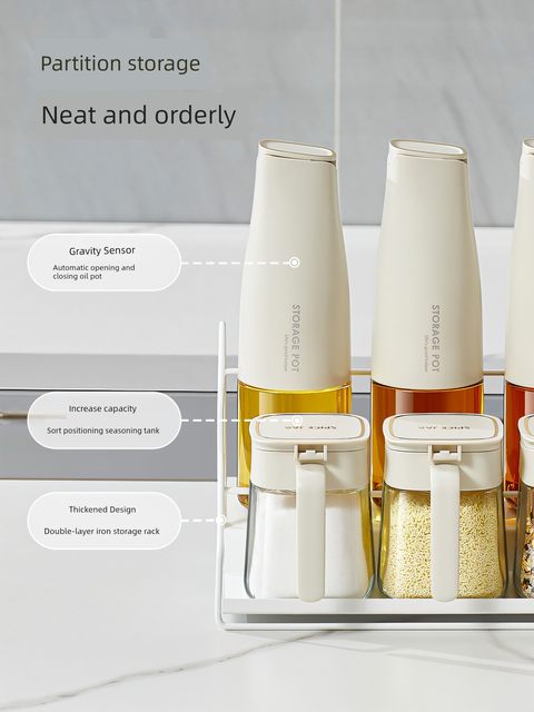 Japan Seasoning Can Kitchen Household Seasoning Box Combination Set Salt Cans Monsoon Storage Box Oil Pot