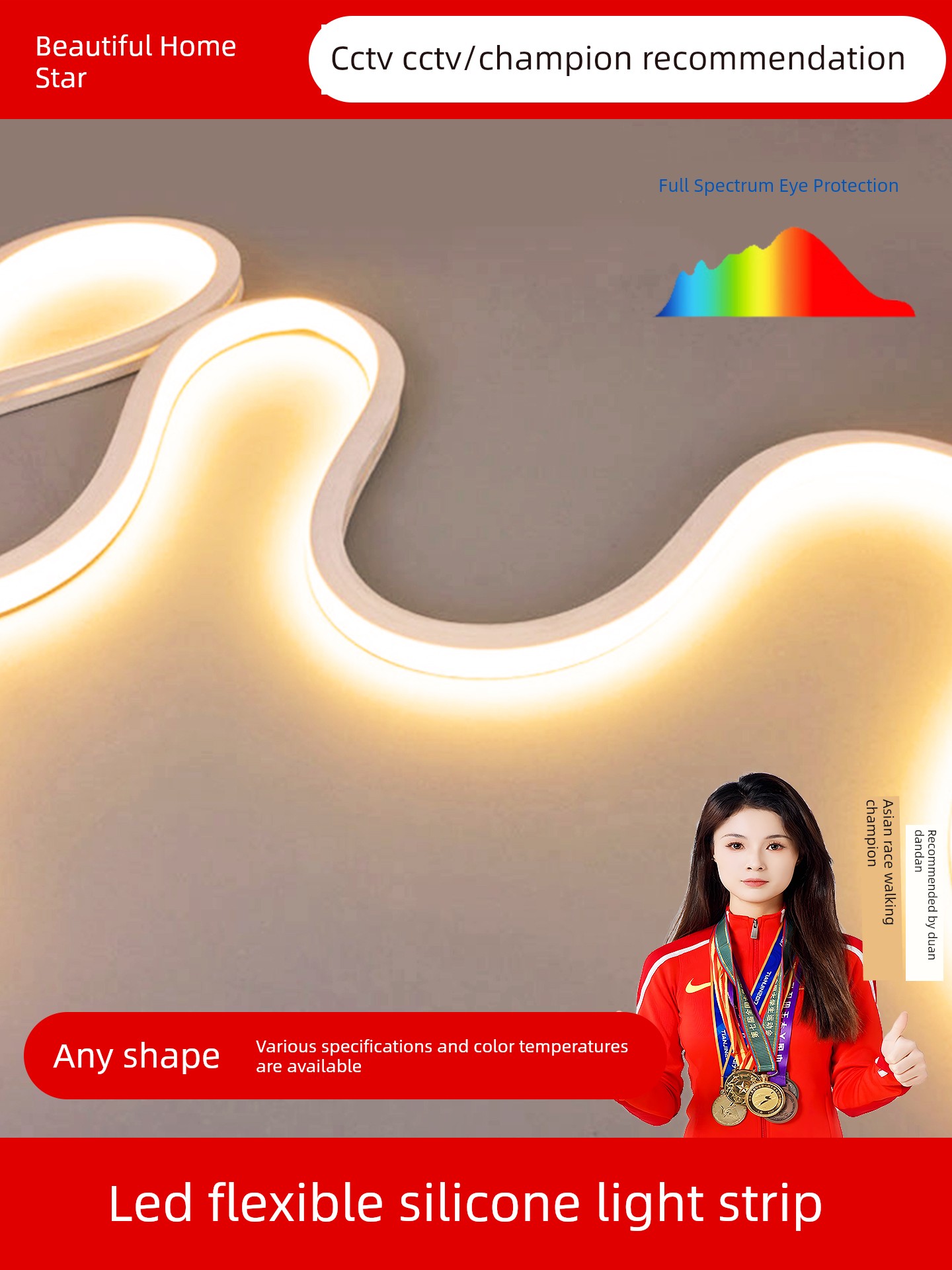 24V Low-Voltage Silicone Flexible Light Strip Led Living Room Home Embedded Indoor Ceiling Outdoor Waterproof Linear Light Strip