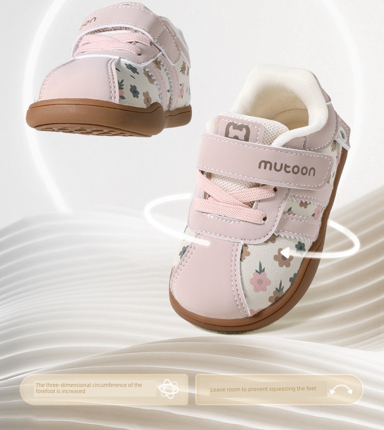 Toddler Shoes with Soft Soles, Autumn and Winter Retro Floral Walking Shoes for Little Girls, Functional Shoes for Boys — 20
