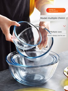 Heating Vessel Clear Glass Bowl For Home Microwave Oven