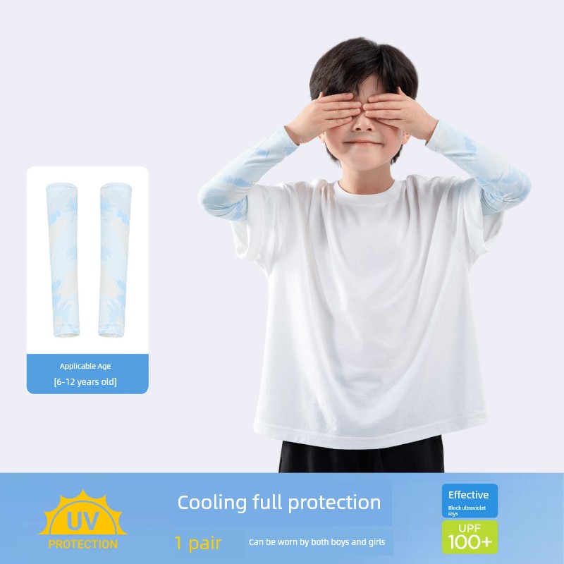 Zuoxi Children's Sun Protection Ice Sleeves, Ice Silk Cooling Sleeves for Boys and Girls, 2026 New Model Uv Protection Sunshade Sleeves — 1