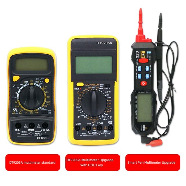 DT9205A smart multimeter digital high-precision maintenance electrician automatic portable universal meter small mini