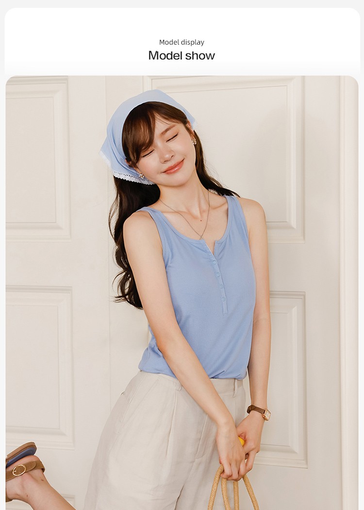 Breastfeeding Vest with Suspenders, No Need to Wear a Bra, Summer Thin Style, Can Be Worn Outside, Postpartum Maternity Top with Breast Pads, Special — 19