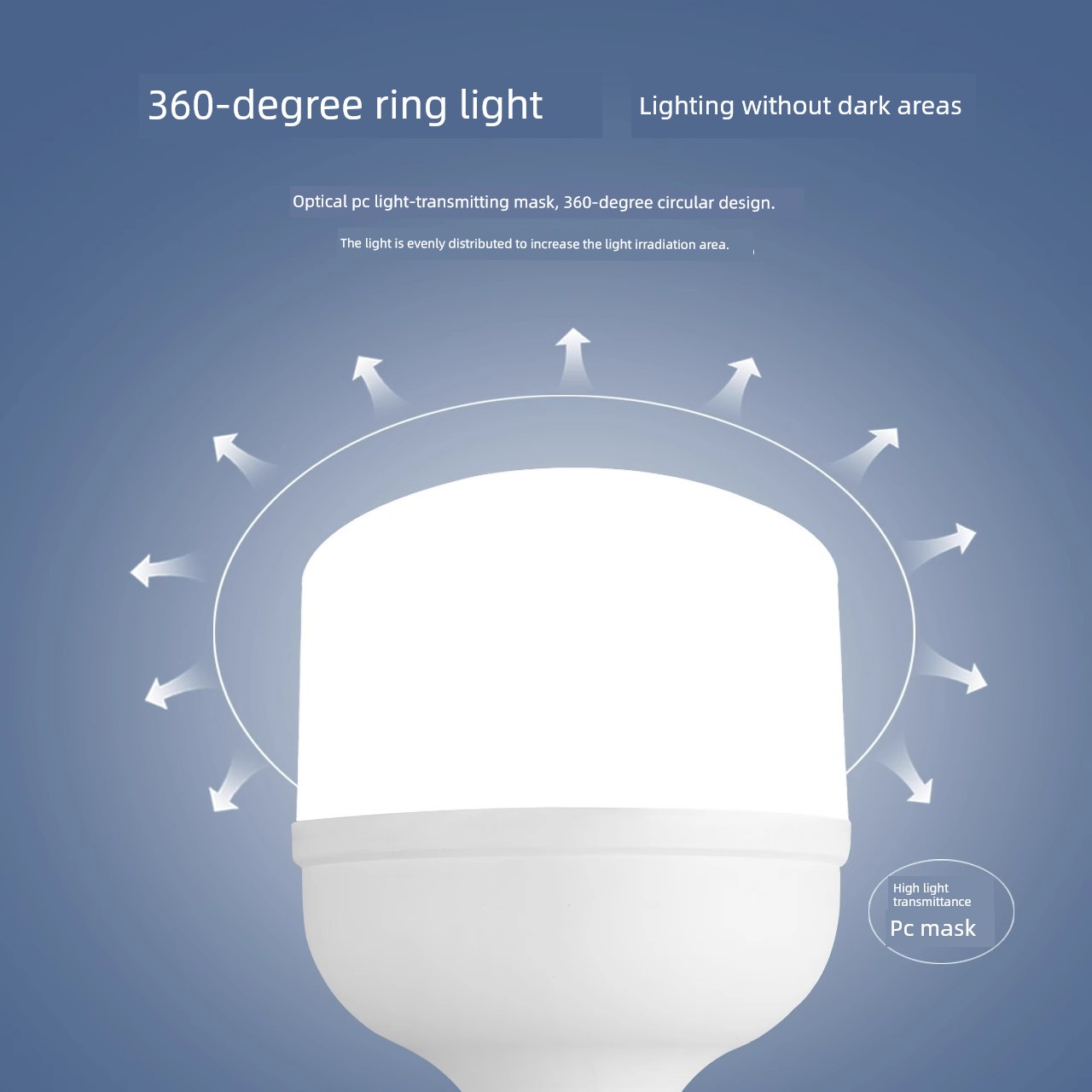 Chigo Led Bulb E27 Screw Base Ultra-Bright for Home Indoor Use, Factory Workshop High-Power Eye-Protection Lighting Screw Bulb