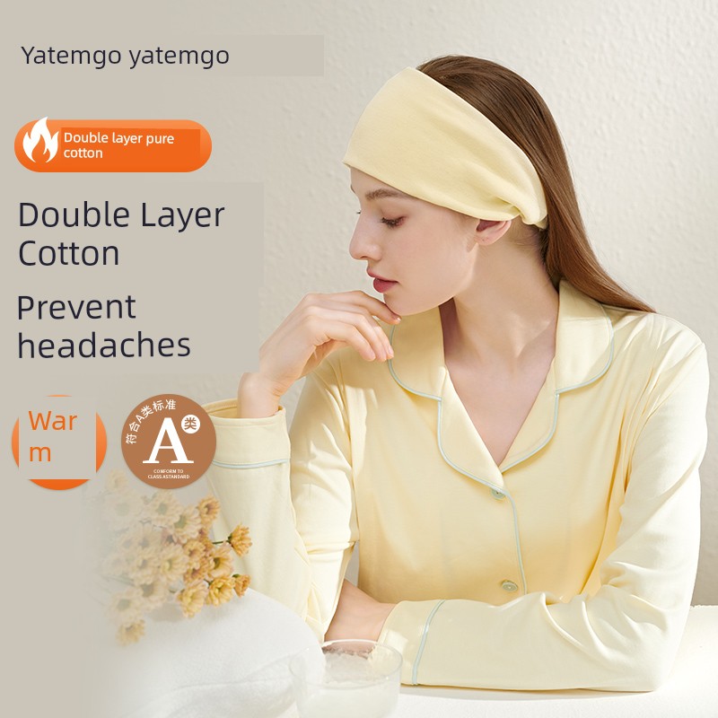 Yatemo Postpartum Hat for Autumn and Winter, Breathable, Fashionable, Cute, Pure Cotton Maternity Hat, Postpartum Headband Supplies for Women — 1
