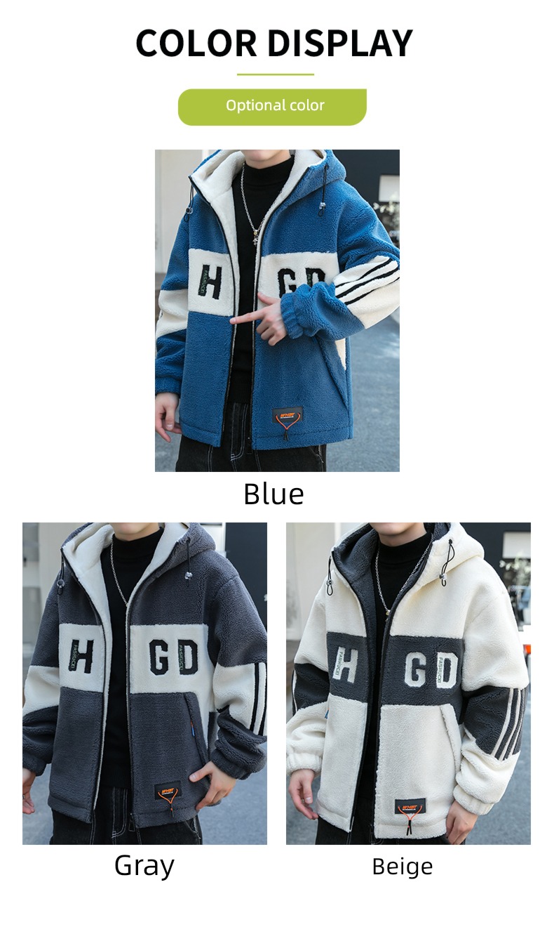 Plush Autumn and winter leisure time trend thickening Put on your clothes lamb