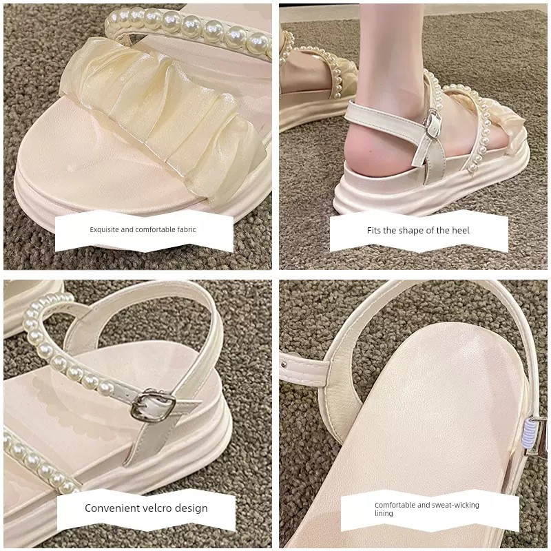 Girls' Sandals 2026 New Style Princess Trendy Beach Shoes for Older Children Casual Sports Shoes Soft-Soled Roman Shoes Trendy — 4