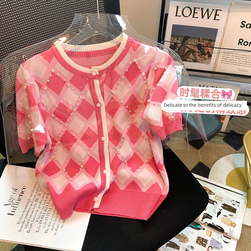 special counter Mall withdrawal Label cutting ins knitting Cardigan