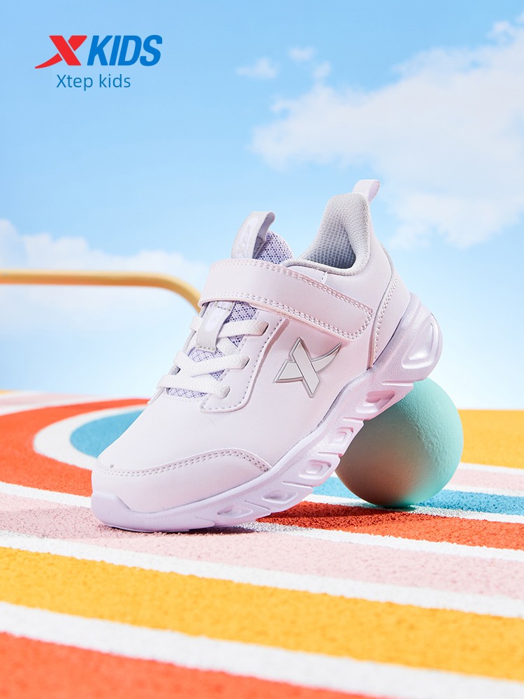 Cloud Running | Xtep Kids 2026 Autumn New Girls' Mesh Running Shoes Children's Boys' White Sneakers Sports Shoes. — 3