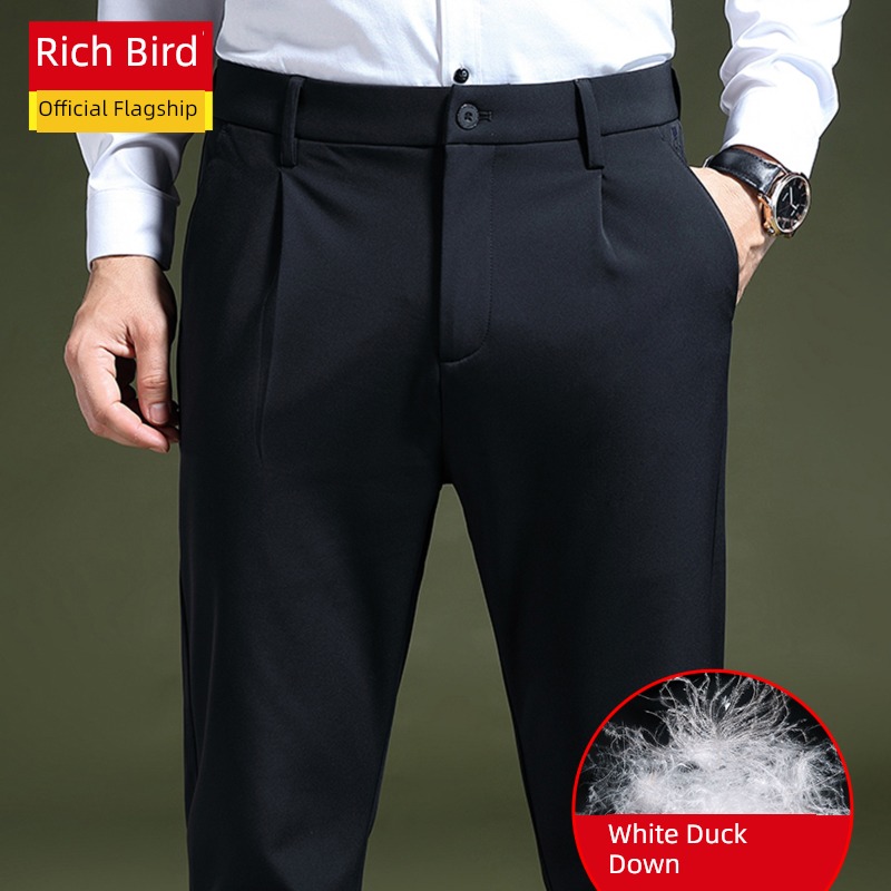 Rich and noble bird middle age business affairs dad leisure time Down pants