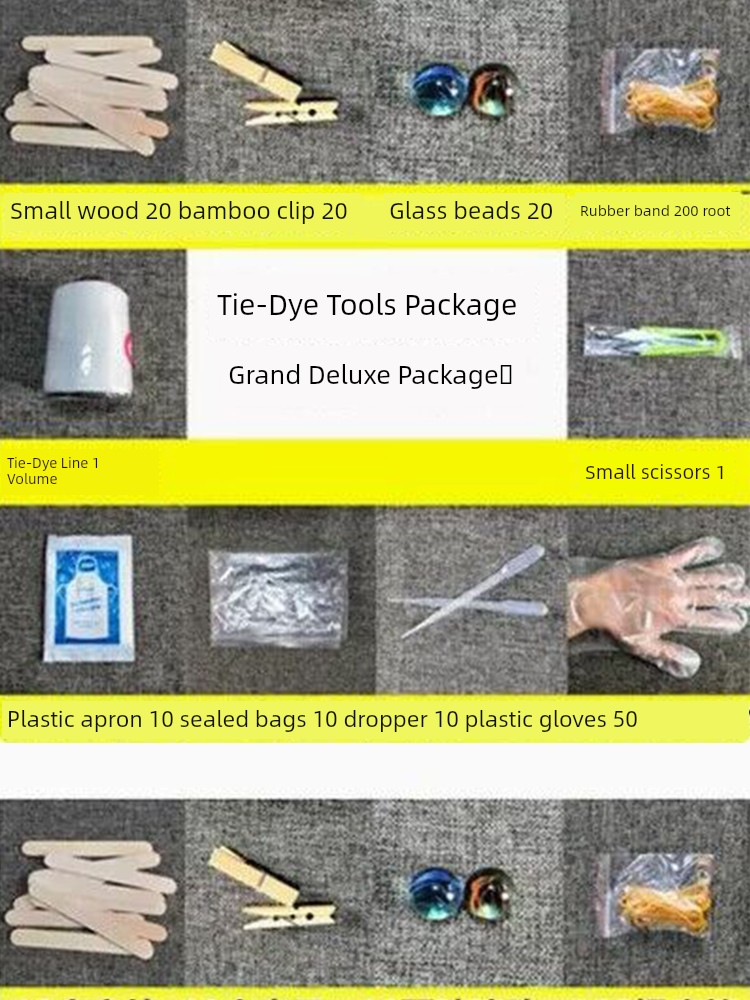 Handmade Tie-Dye DIY Material Bag Clip Dyeing Tools Suit G Clamp Geometric Small Wooden Block Bamboo Plywood Dye Wax Dye