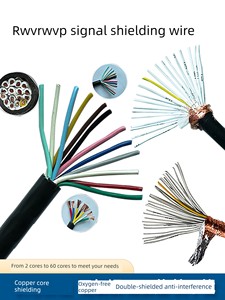 Multi-Core Signal Control Cable Rvv Sheathed Power Cable Rvvp Shielded Cable 8 10 12 16 20 30 60 Cores