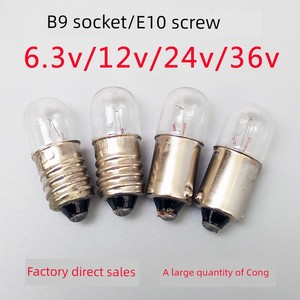 B9/E10 Device Button Small Indicator Bulb 6. 3v12v24v36v1w2w3w4w5w0.12a Screw Bayonet