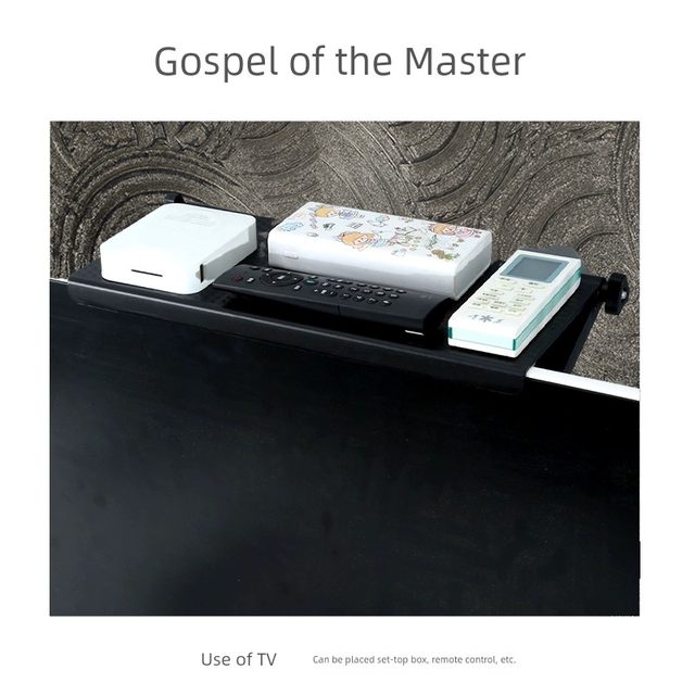 The top display of the TV set-top box storage box bracket is placed on the top monitor without hole punching