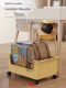 Under the desk book bag storage box pulley book box movable student classroom with desktop book storage box book shelf