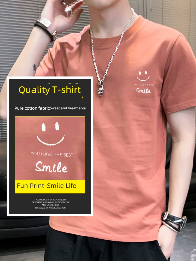 Chaopai Big size Thin money Ice silk clothes Short sleeve T-shirt
