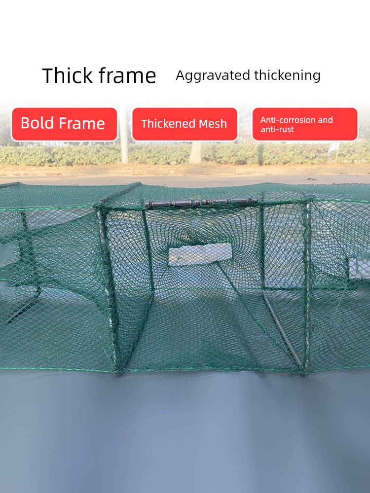 Large Frame Lobster Basket Fishnet Special Thickened Fishing Net Fish Cage Ground Screen Lobster Cage Yellow Crab Cage Shrimp Ground Screen Cage Fishnet