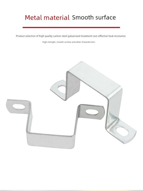 Iron galvanized square tube Chi-square tube clamp u-shaped horse riding clamp ohm right angle fixed bracket clamp