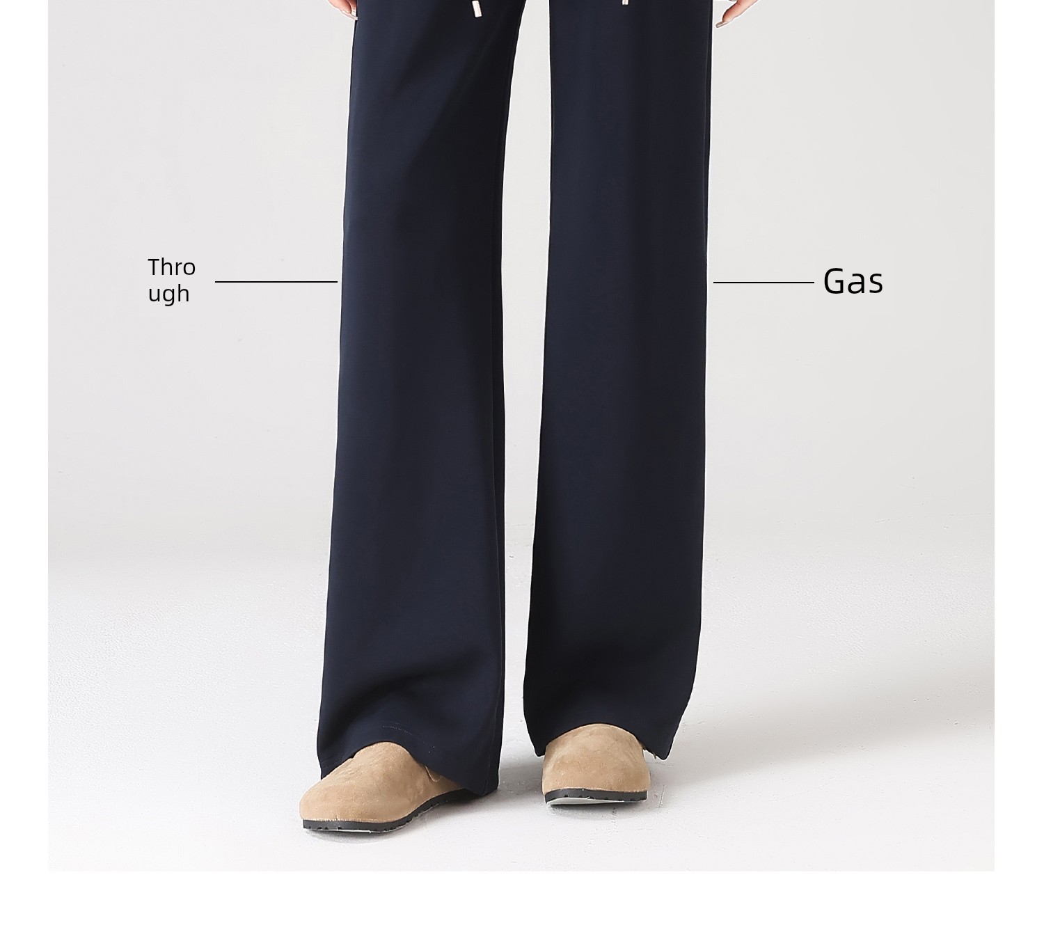Maternity Pants for Summer, Thin Style for Outerwear, 2026 New Model, Low-Waist, Non-Tight, Straight Wide-Leg Pants for Petite Women, Suitable for Spring — 2