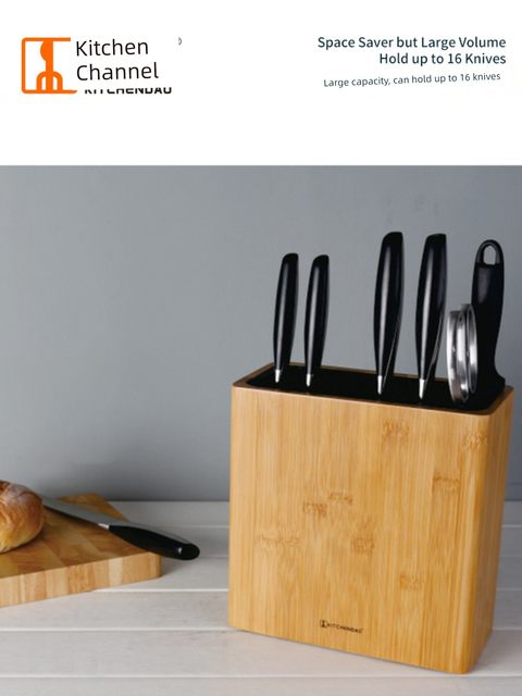 Rectangular knife holder kitchen tool multi-function storage rack countertop storage rack household kitchen knife moldproof knife holder
