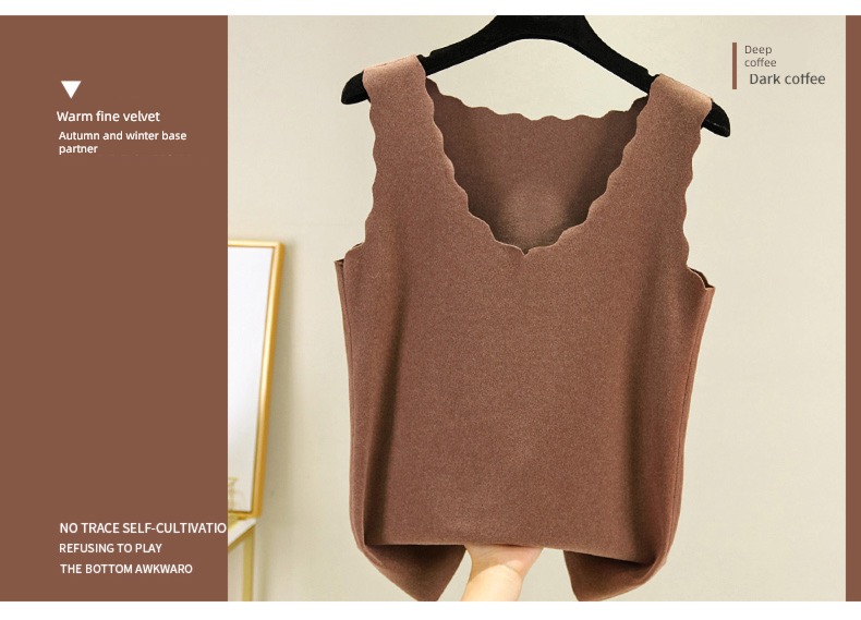 Double faced velvet Self heating Self-cultivation pure cotton Undershirt vest