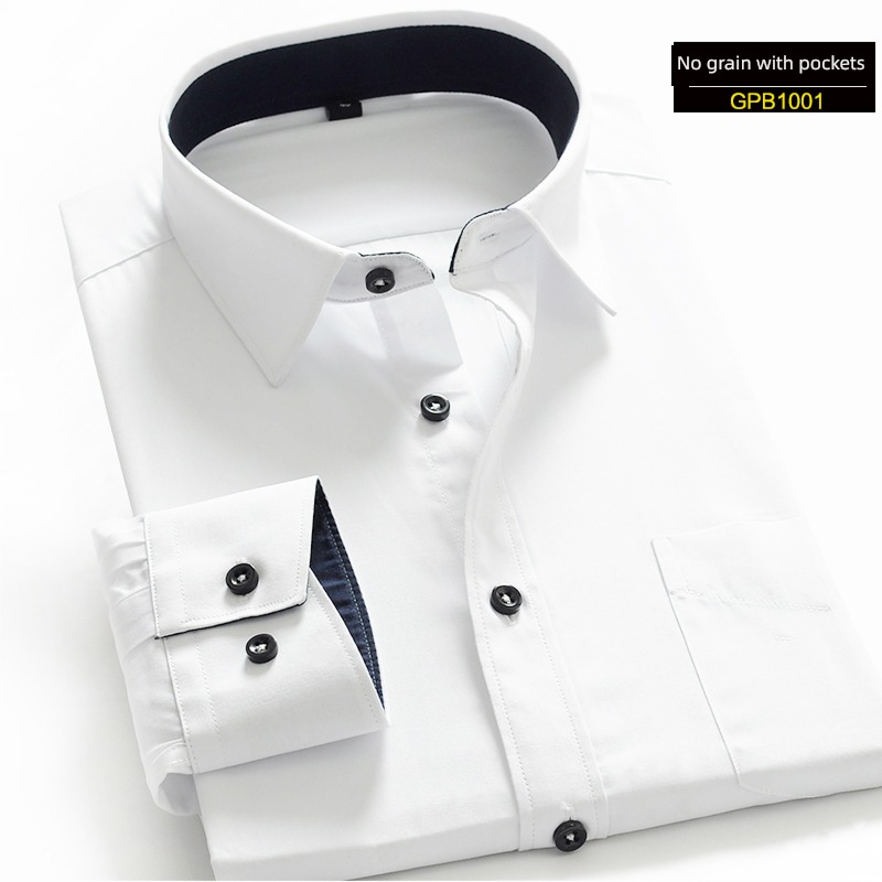 Long sleeve Business Suits leisure time No iron go to work white shirt
