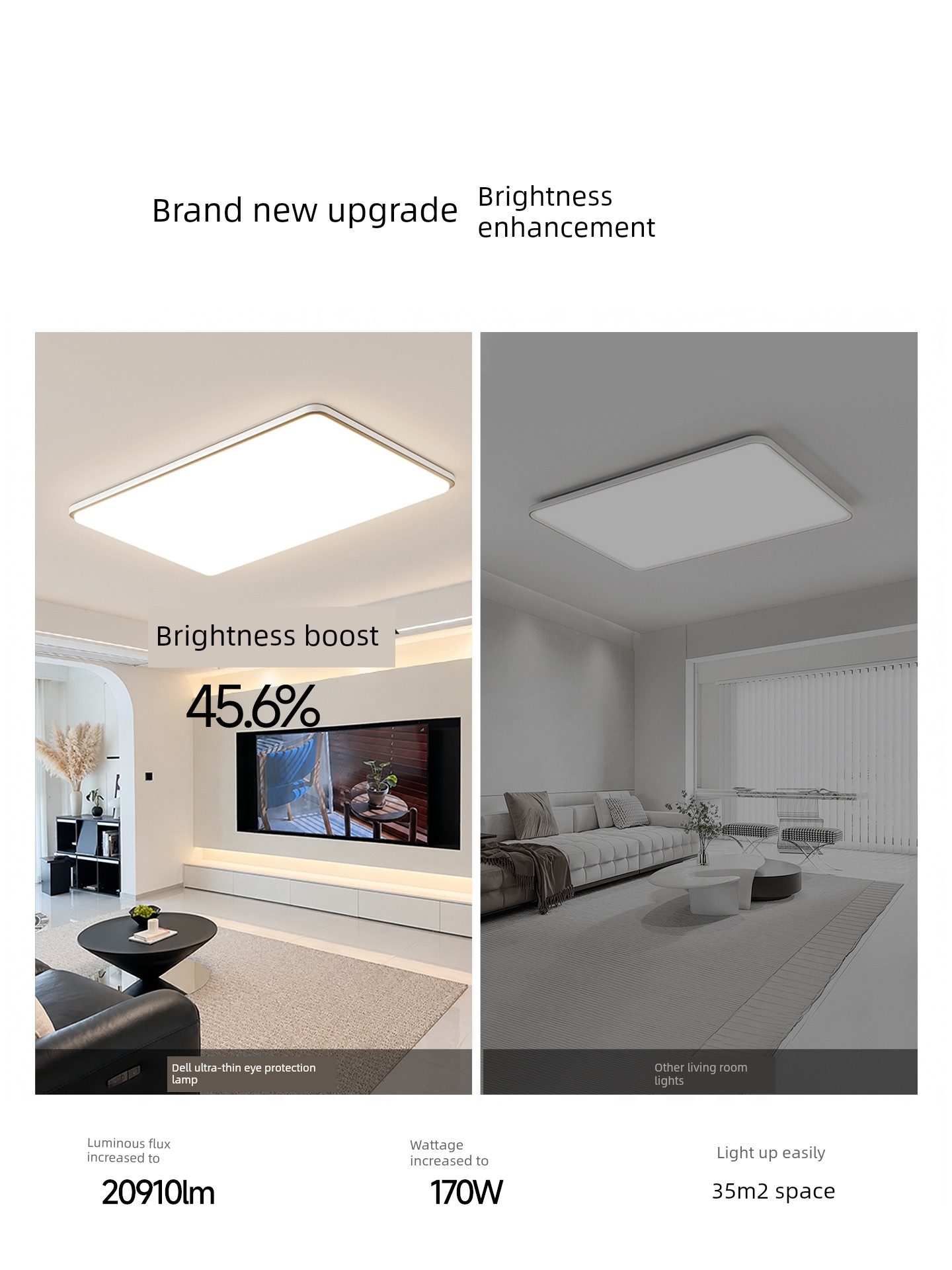 Dell Living Room Ceiling Light 2026 New Model Modern Simple and Elegant Guangdong Zhongshan Lighting Whole House Package