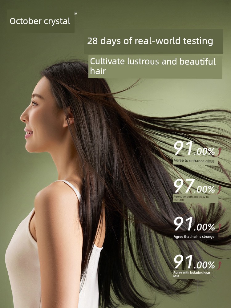 October Crystal Flower Delight Hair Mask for Pre-Pregnancy: Smooth and Silky, Improves Frizz, Hair Care, Moisturizing, Nourishing, Anti-Hair Breakage Lotion for Women