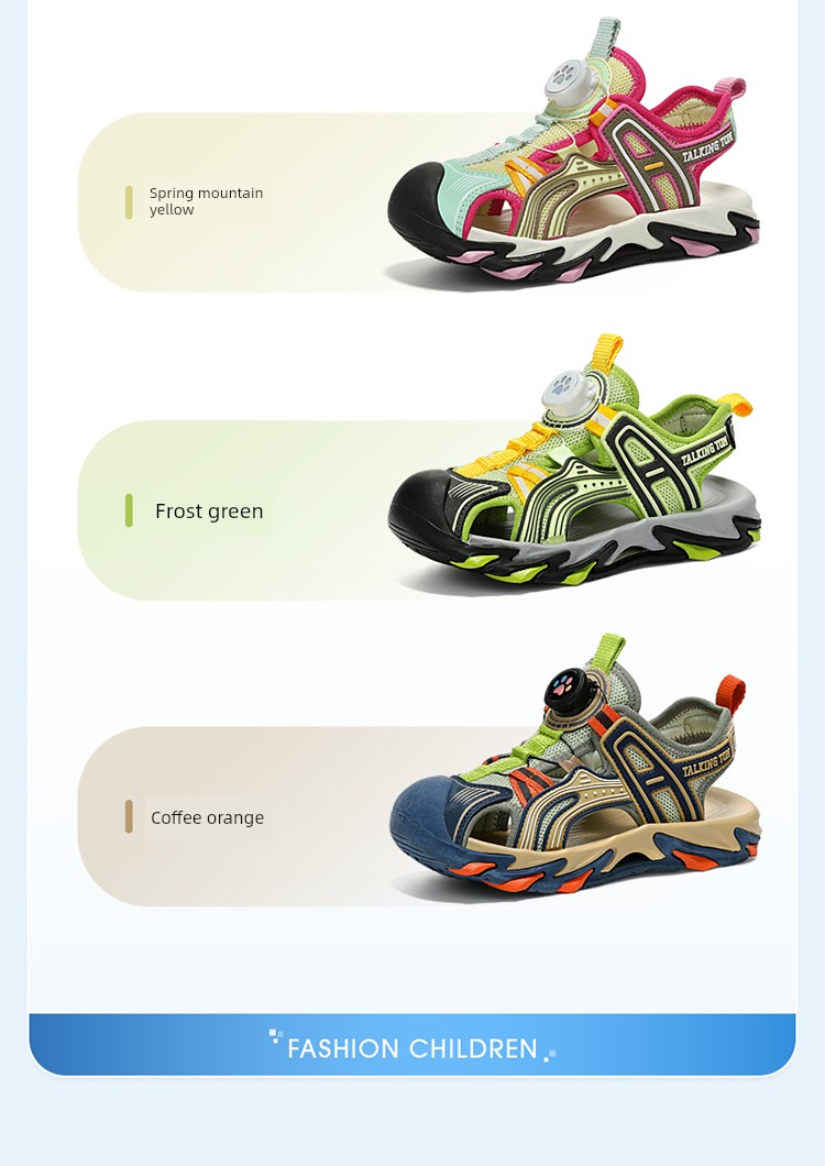 Tom Sports Sandals 2026 New Summer Children's Sandals Non-Slip Beach Shoes Boys Closed-Toe Lightweight for Older Children — 11