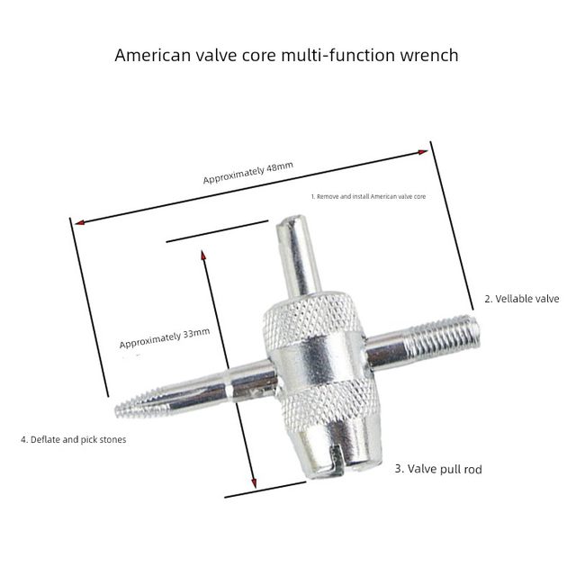Valve core wrench bicycle tire American mouth cap key electric vehicle car tightening valve core tool remover