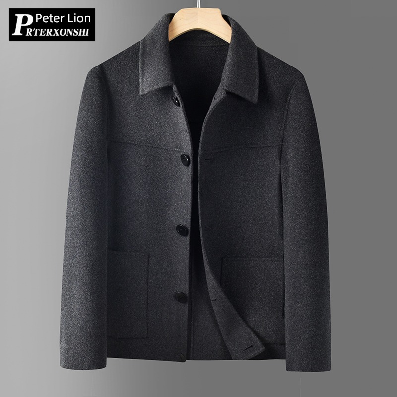 Double sided the fat Fat guy have cash less than that is registered in the accounts Lapel Autumn and winter clothes