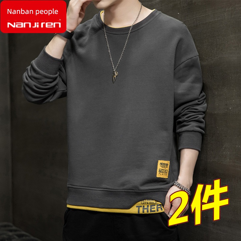 NGGGN man Plush Sweater Autumn clothes Long sleeve T-shirt