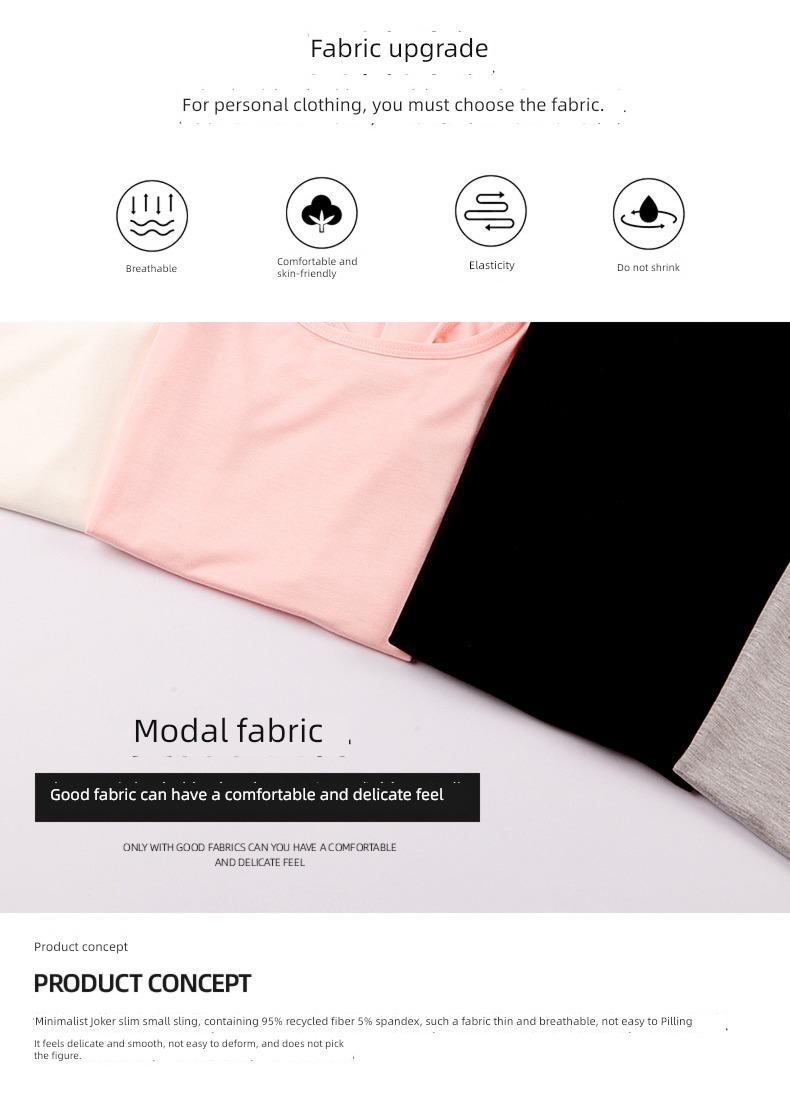 modal  Spring and summer suit Self-cultivation camisole vest