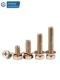 Iron-plated nickel cross groove outer hexagon three-combination screw with flat pad ammunition pad recessed bolt M3M4M5M6