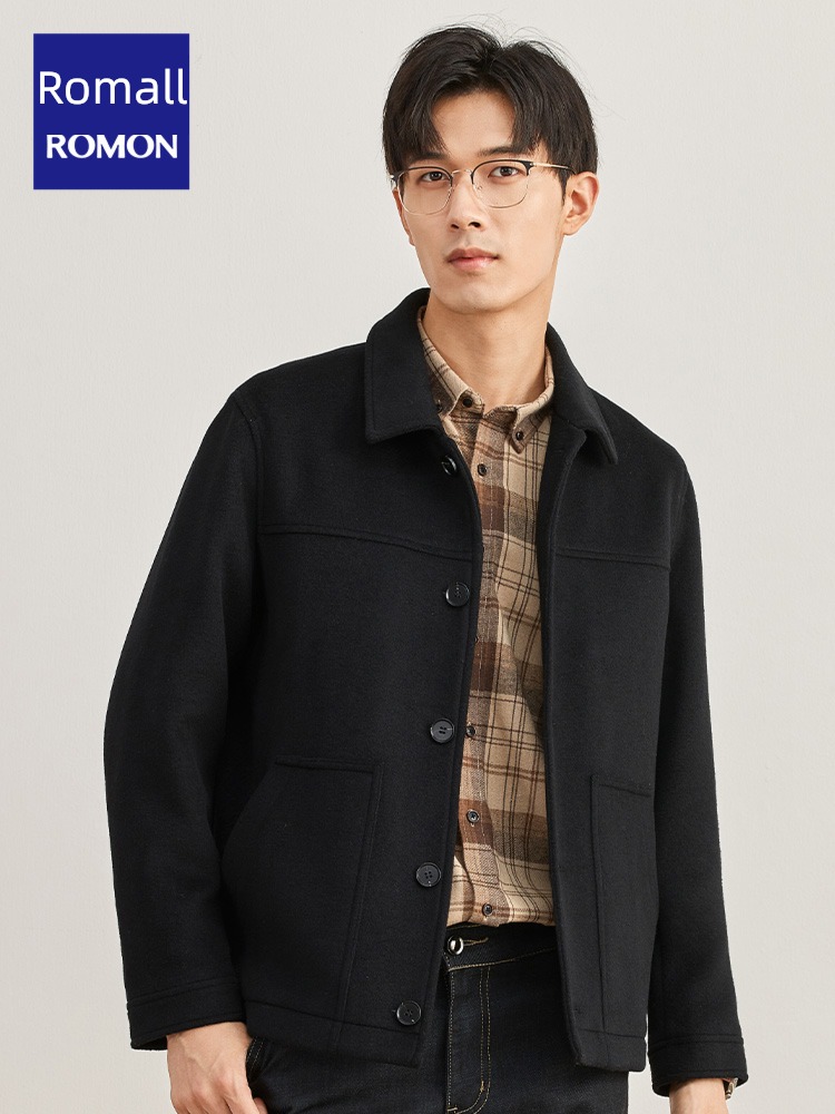 have cash less than that is registered in the accounts Autumn and winter leisure time trend Young and middle-aged people woolen overcoat