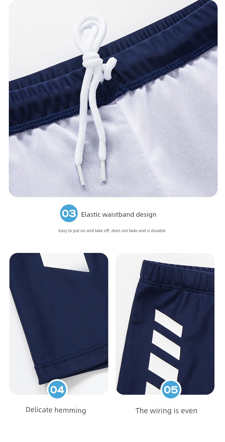 Children's Swimming Trunks 2026 New Model Boys' High-Elastic Quick-Dry Professional Training Swimwear for Older Children and Students, Boxer Shorts — 14