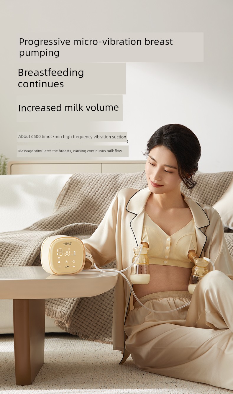 Dad's Quality Check | October Crystal P3 Double-Sided Electric Breast Pump, Fully Automatic, Painless, Hands-Free, Silent Milk Collector — 18