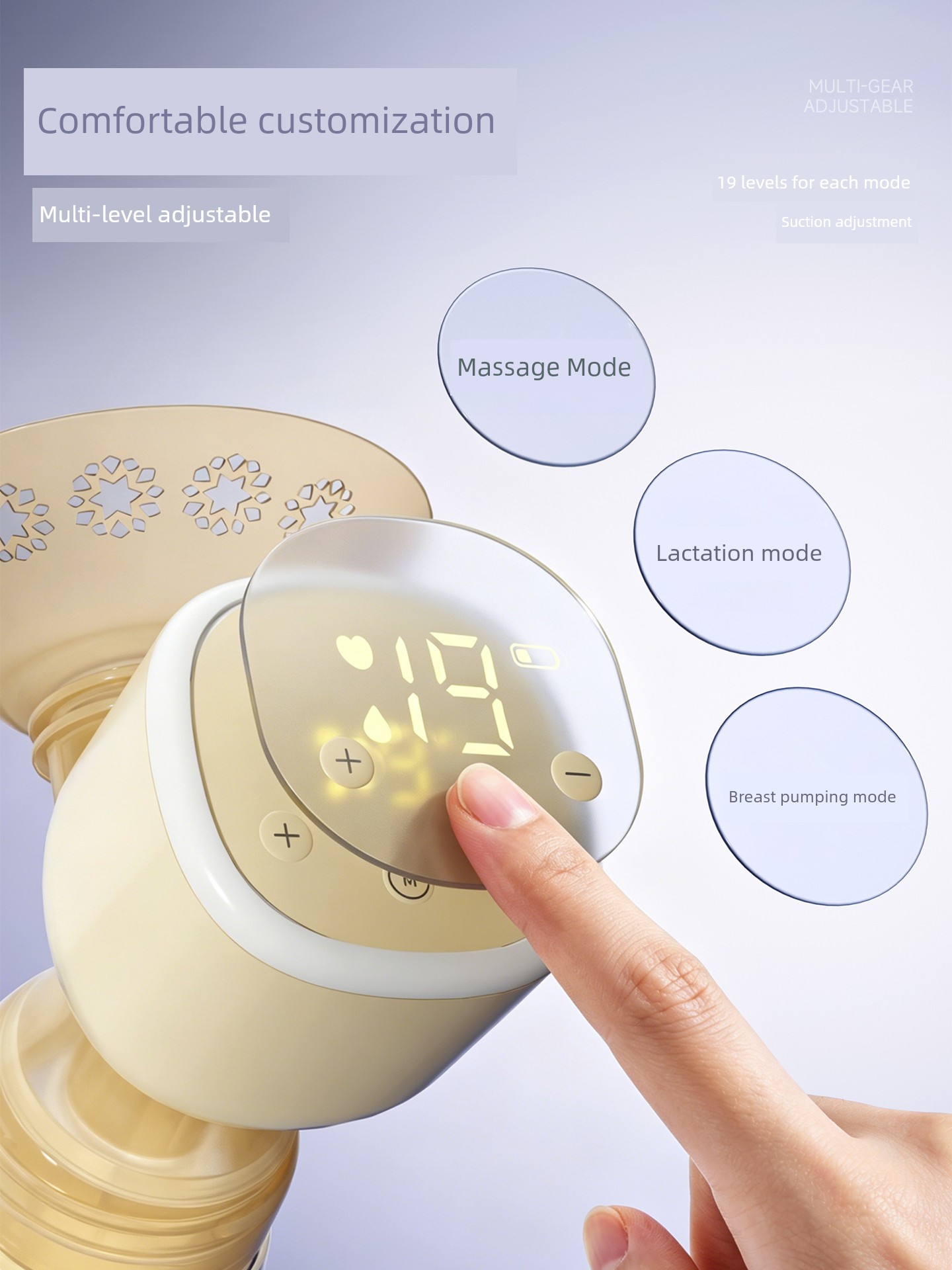 Fully Automatic Electric Breast Pump, Painless Micro-Vibration Massage Breast Milk Extractor, Silent Breast Pump, Milk Collector — 3