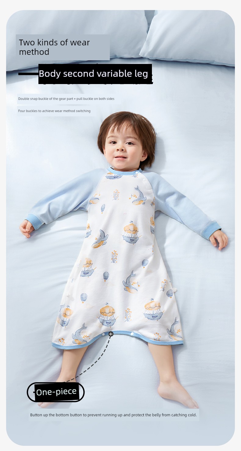 Baby Pajamas, Spring and Autumn Long-Sleeved Onesies, Toddler Boys' Nightgowns, Boys' and Girls' Nightgowns, Autumn and Winter Baby Sleeping Bags — 8