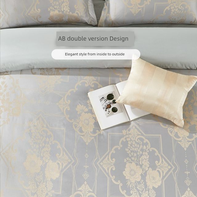 Fuanna Home Textile European Jacquard Bed Four-Piece Set of High-end Silky Sheets and Quilt Cover Bedding Sleeping Naked