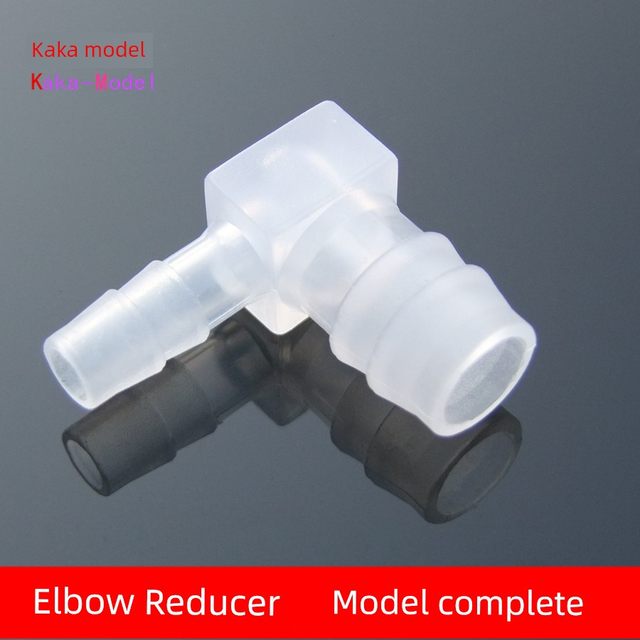 Variable diameter pagoda elbow, reducer water pipe joint, L-shaped 90-degree plastic pagoda adapter, transparent material food grade